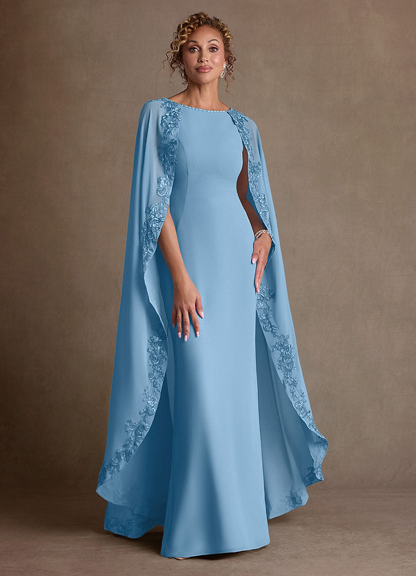 Azazie Artemisia 신부의 어머니 드레스 쉬스 레이스 쉬폰 플로어 길이 드레스 image1