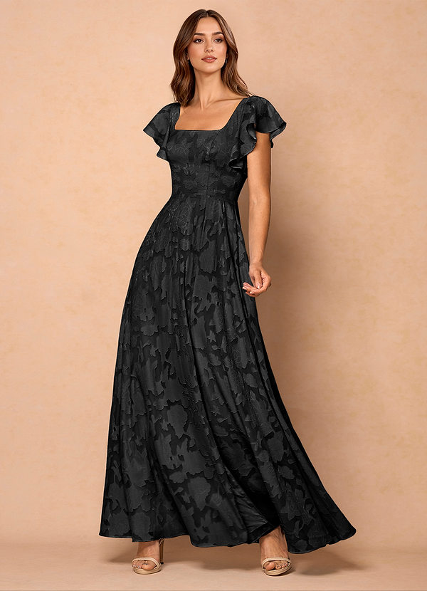 Anna Black Ruffled Maxi Dress image1
