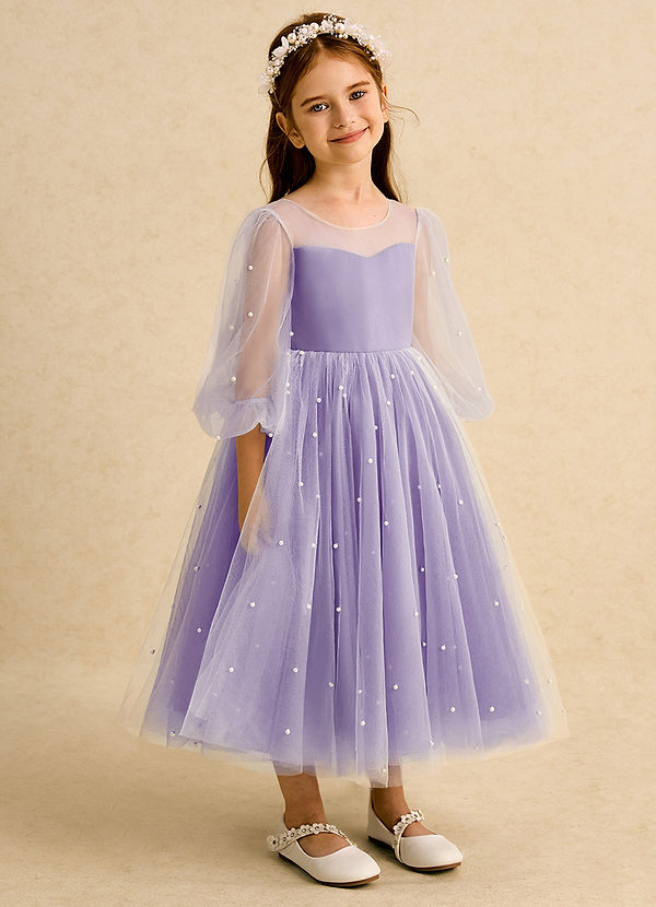 Azazie Trudy Klänningar för brudeflicka Klä Balklänning i Tyll Älskling Halsringning image1