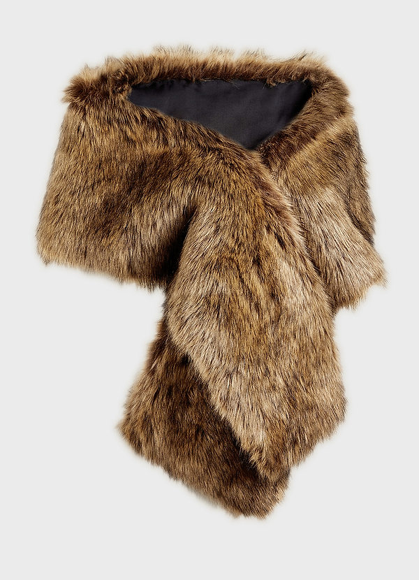 front Faux Fur Scarf Stoles Wraps