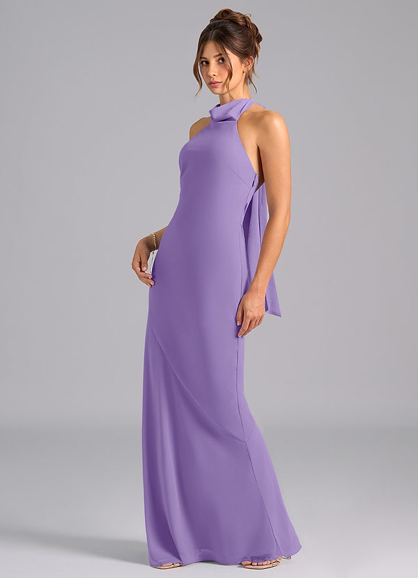 Azazie Velli Bridesmaid Dresses Tahiti Mermaid Bow Chiffon Dress image1