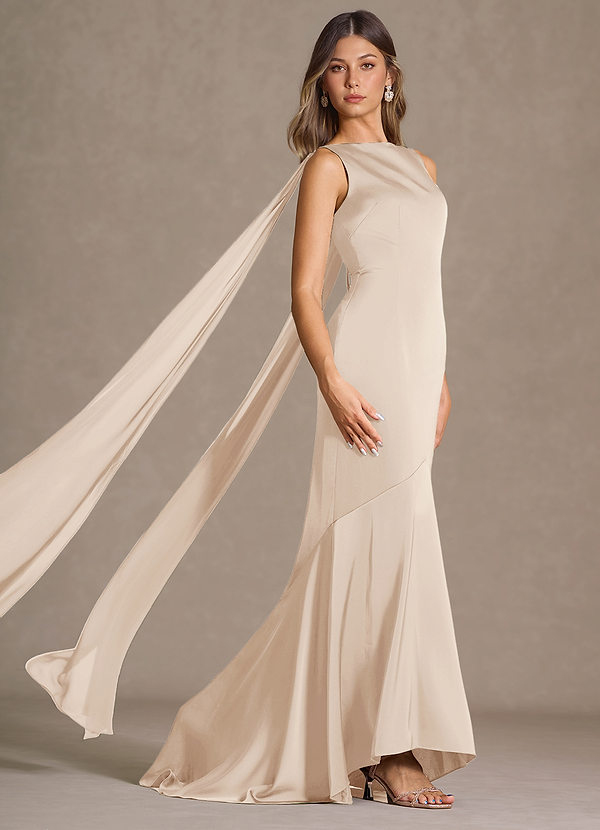 Wynne Cream Maxi Dress | Azazie