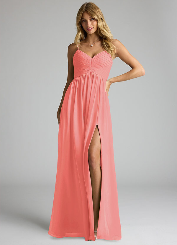 Alia A-Line Pleated Chiffon Dress