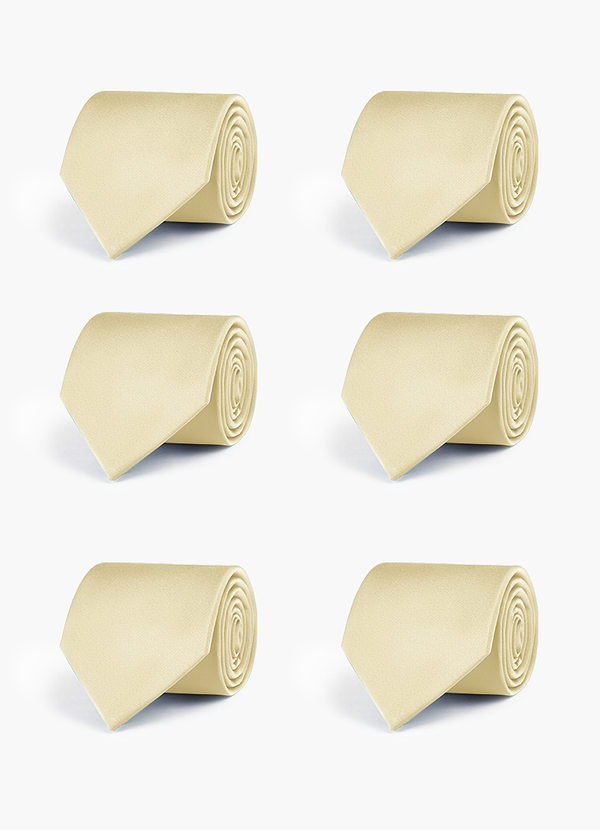 front Stretch Satin Matching Groomsmen Tie Set – 6 Pieces