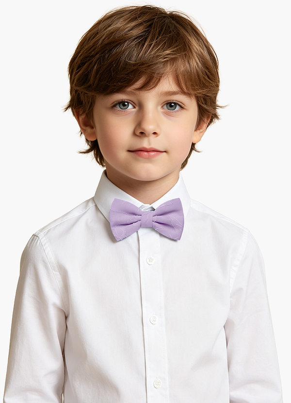 front Boy's Floral Burnout Adjustable Bow Tie