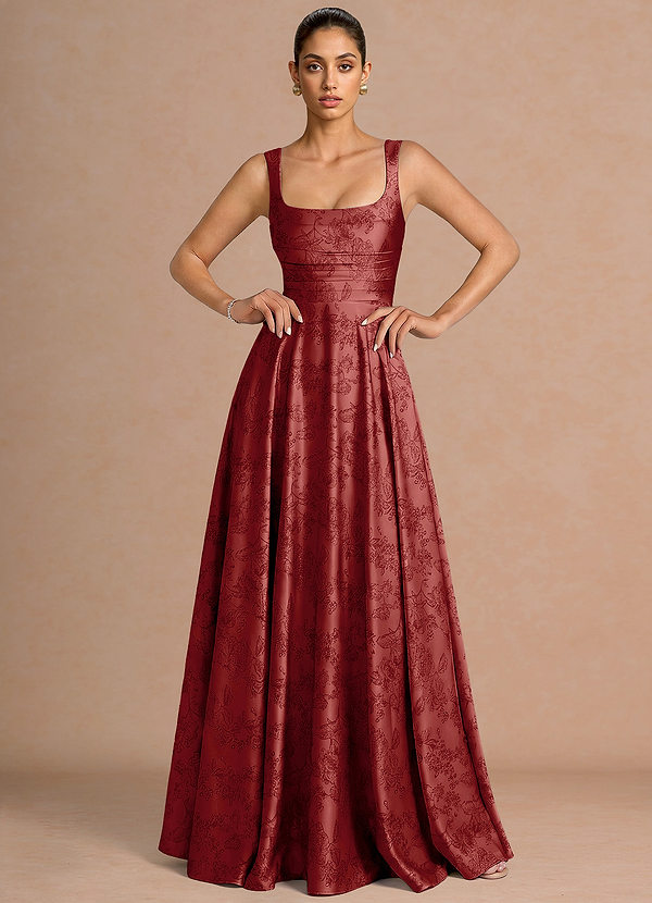 Azaria Orange Red Maxi Dress image1