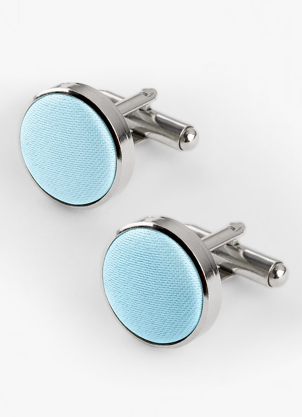 front Boutons de manchette arrondis en satin mat