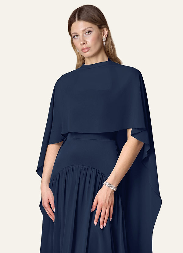 front Azazie Matching Color Chiffon Multiway Cape