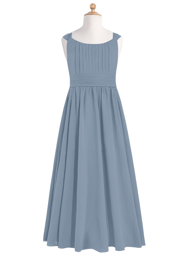 Azazie Tiana JBD Junior  Bridesmaid  Dress  Dusty  Blue  Azazie