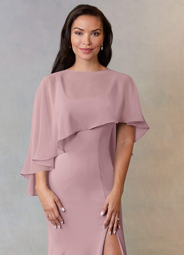 front Azazie Matching Color Wren Chiffon Wrap