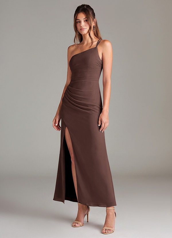 Azazie Eren Bruidsmeisjes Jurken Jurk van Chiffon met Zeemeermin One-Shoulder Ganache image1