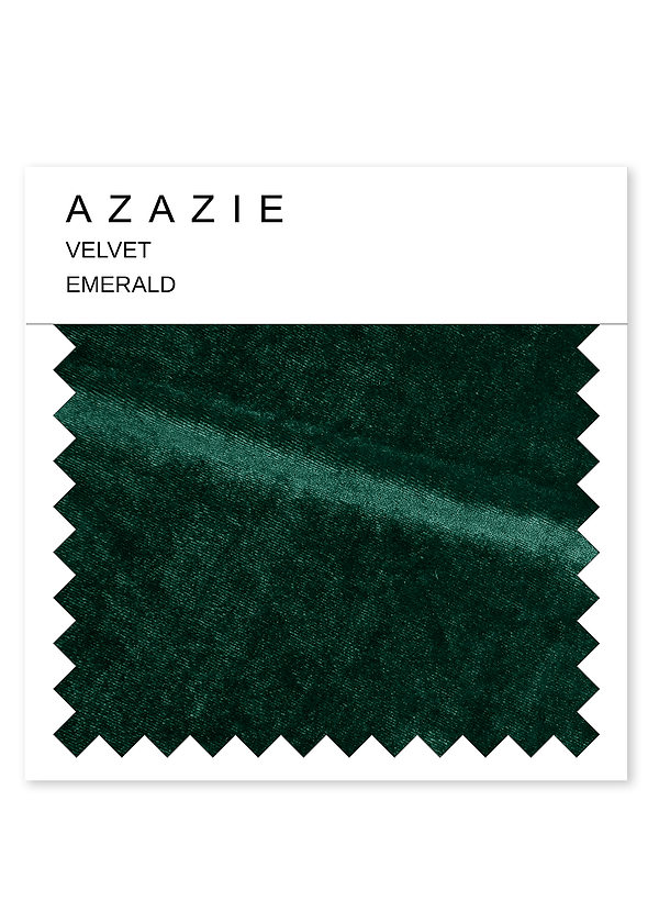 front Azazie Emerald Velvet Swatch