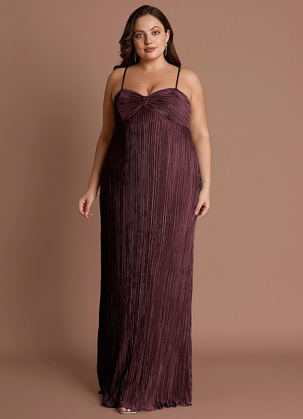 Maxi jurk Nephele Kastanjebruin Rood image1