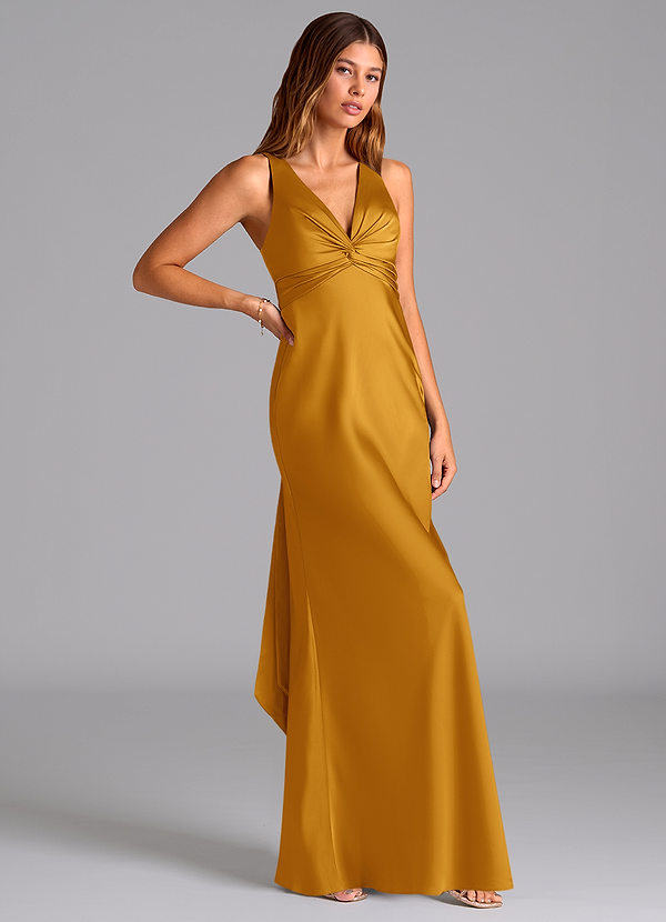 Azazie Hati Brudtärneklänningar Klä av Sjöjungfru i Stretch Satin Knäck image1