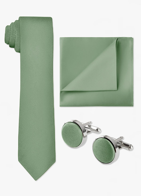 front Ensemble cravate, pochette et boutons de manchette assortis