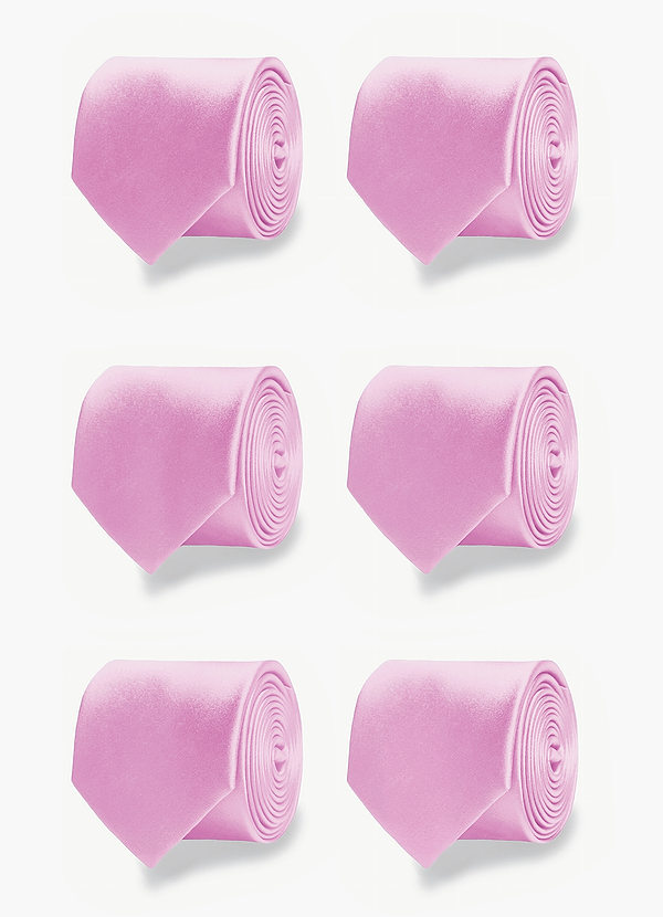 front Matte Satin Matching Groomsmen Tie Set – 6 Pieces