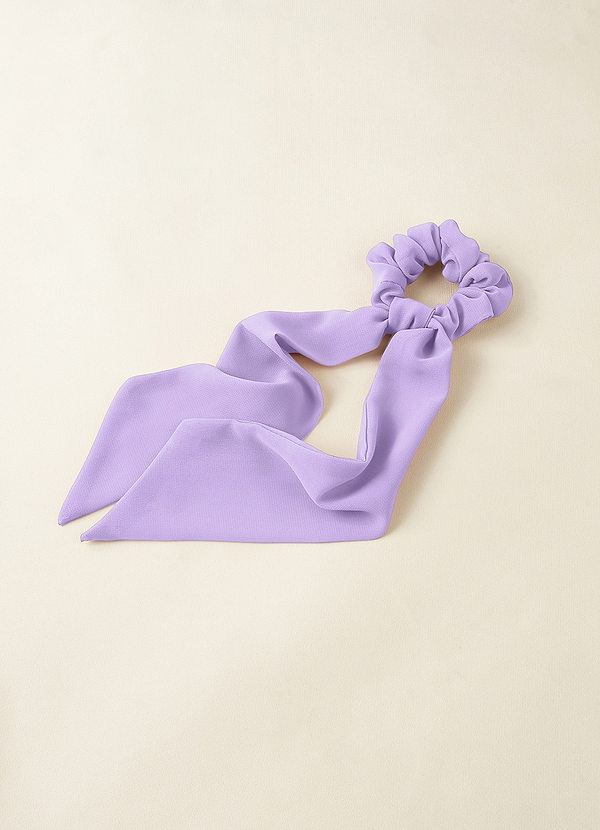 front Matching Color Chiffon Hair Scarf Scrunchie