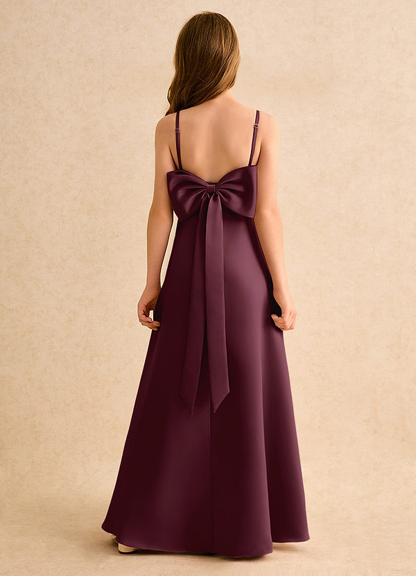 Azazie Joella Girls Formal Klänningar för brudeflicka Klä A-Line i Matt satäng Plisserad image1