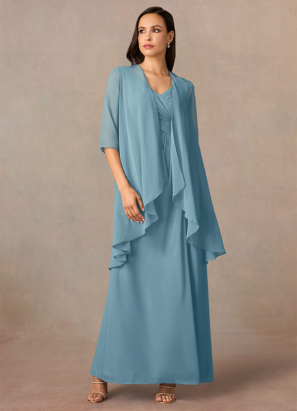 front Azazie Matching Color Olivia Chiffon Wrap