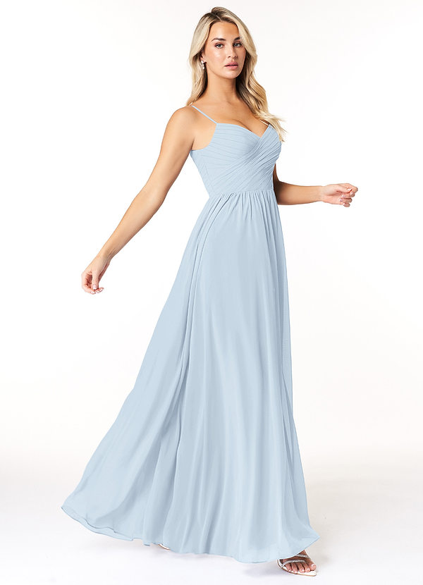 Azazie Lisbon Bridesmaid Dresses A-Line Sweetheart Neckline Chiffon Floor-Length Dress image1