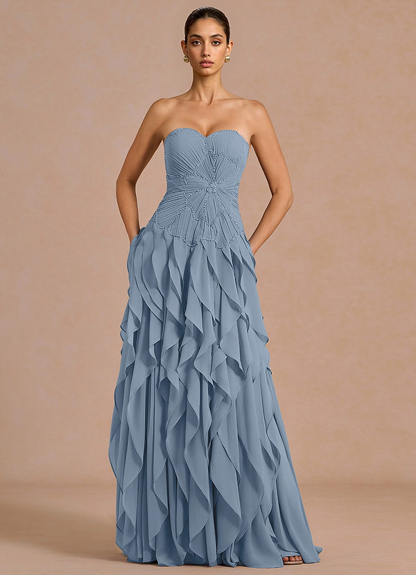Ryselle Dusty Blue Maxi Dress image1
