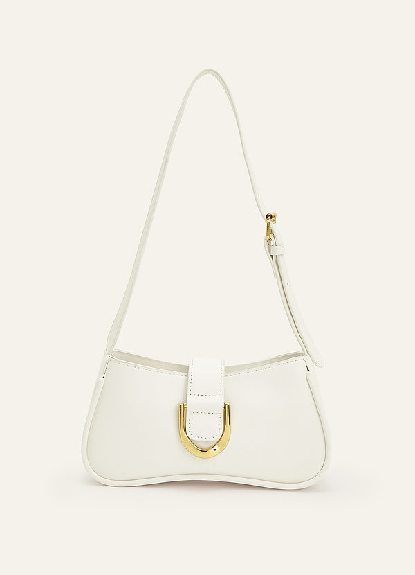 front Chic Bone Gold Buckle Shoulder Bag