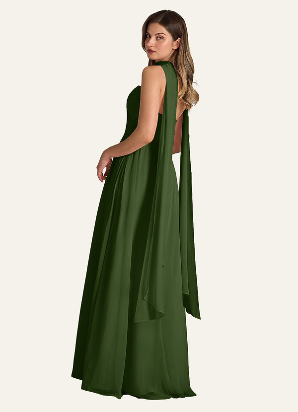 front Azazie Matching Color Chiffon Scarf