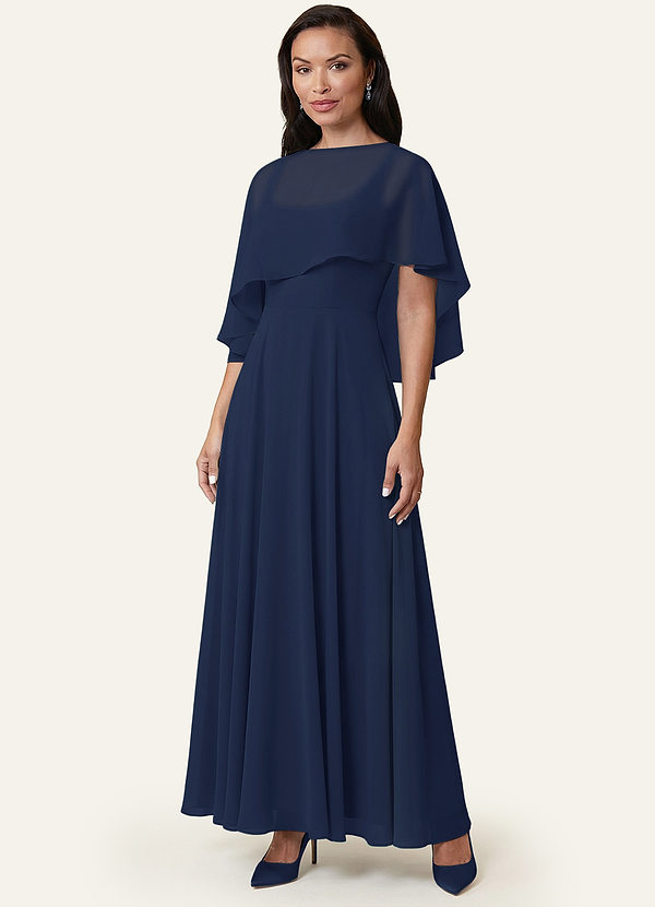 front Azazie Stola In Chiffon Di Colore Coordinato