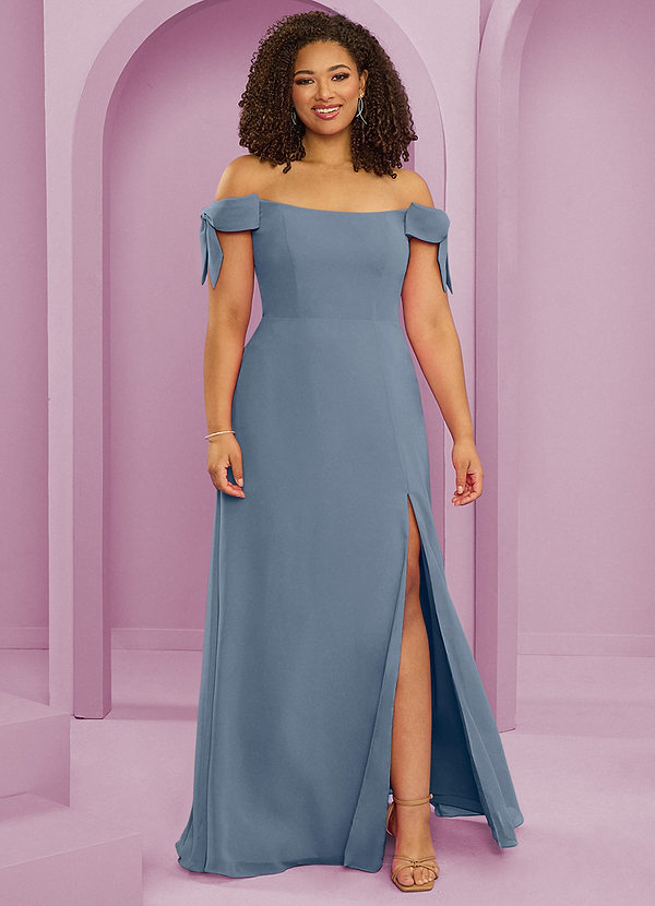 Barbie ♥ Azazie Bridesmaid Dresses Twilight A-Line Off the Shoulder Chiffon Convertible Dress image1