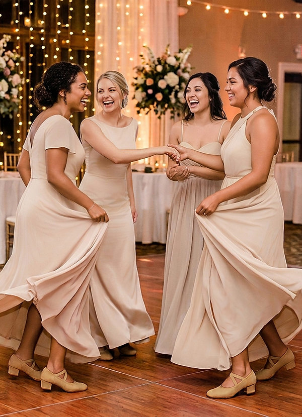 front Low-Heel Wedding Reception Dance Shoes