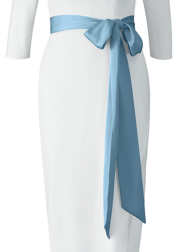 front Azazie Matching Color Stretch Satin Sash
