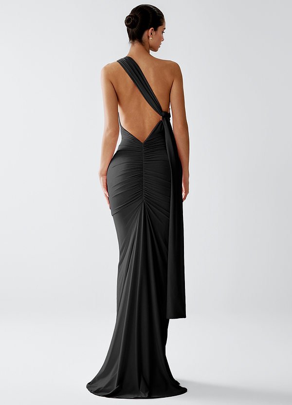 Lydia Black Stretch Knit Maxi Dress image1
