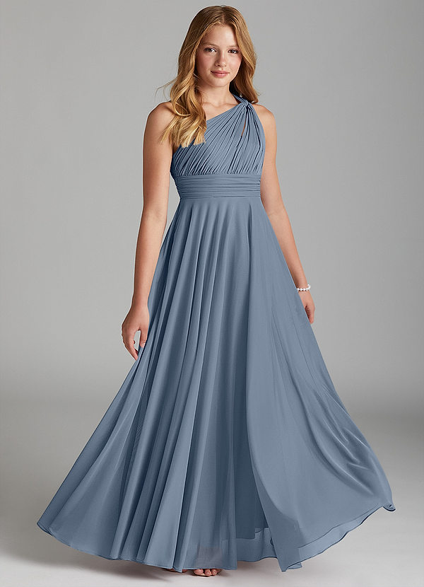 Azazie Charlize Junior Twilight A-Line Mesh Dress image1