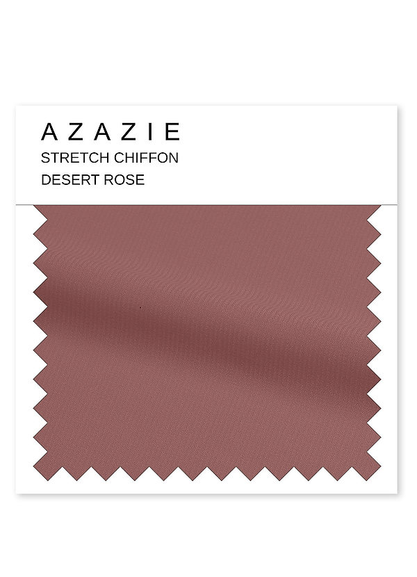 front Azazie Wüstenrose Stretch-Chiffon-Muster