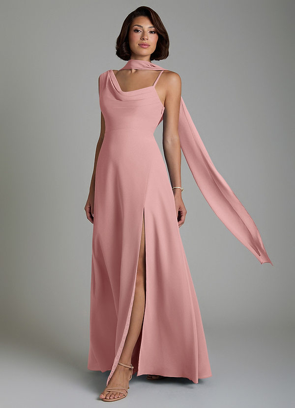 Azazie True Dusty Rose Chiffon Bridesmaid Dresses | Azazie