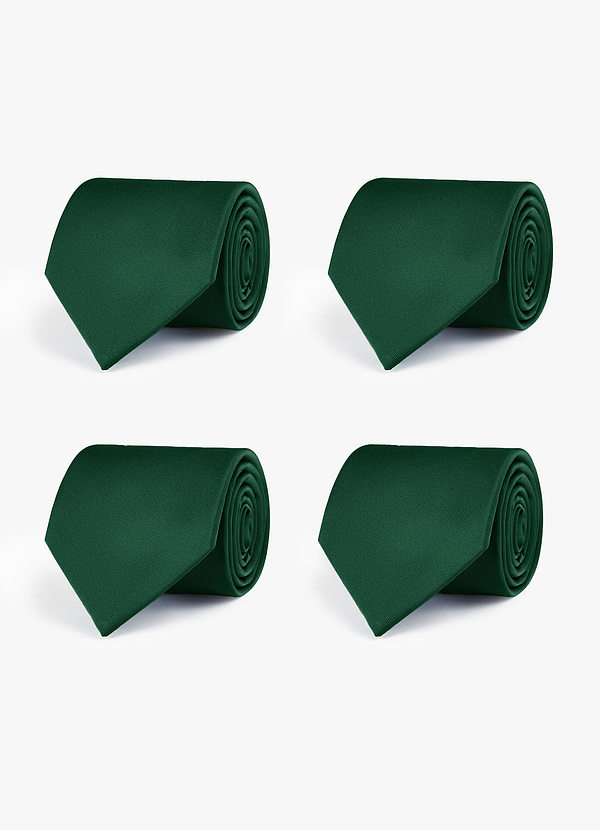 front Set aus 4 passenden Krawatten für Trauzeugen aus Stretch-Satin