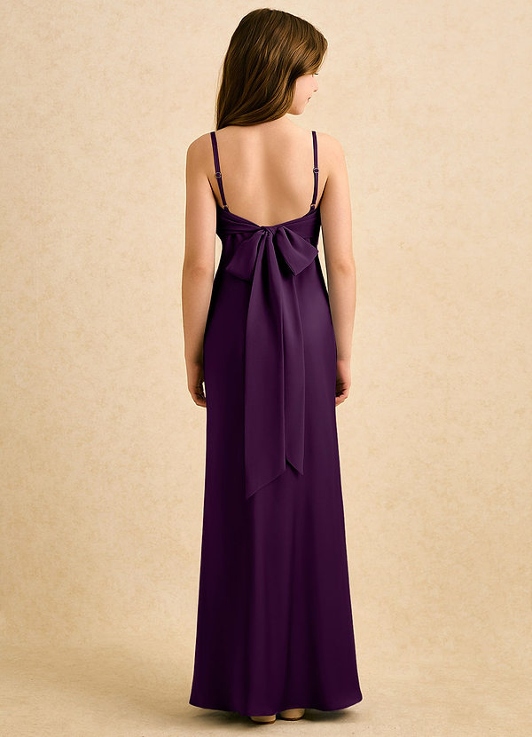 Azazie Ellie Girls Formal Klänningar för brudeflicka Klä Sjöjungfru i Stretch Satin Plisserad image1