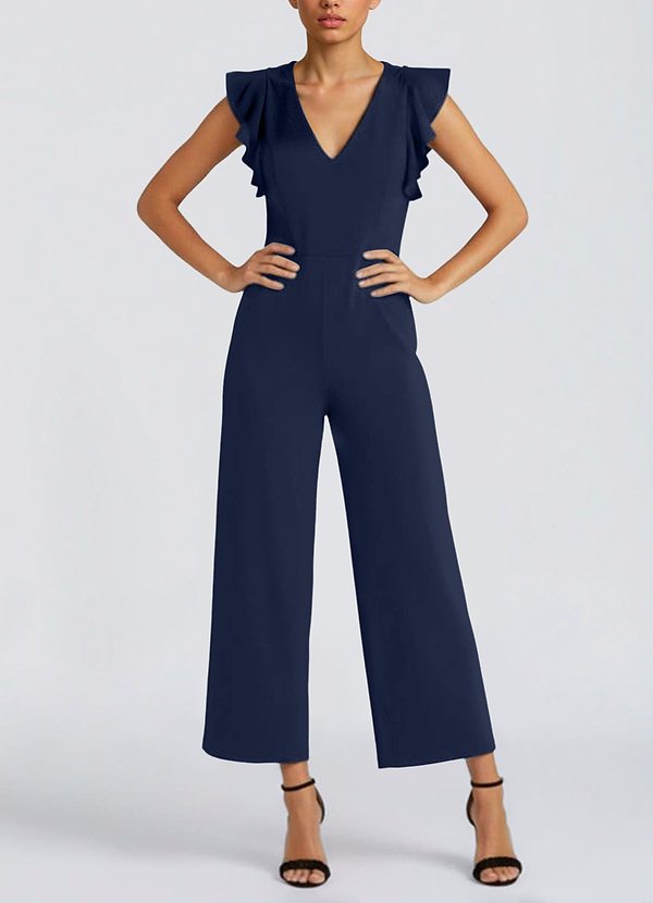 Kate Navy V-Neck Jumpsuit image1