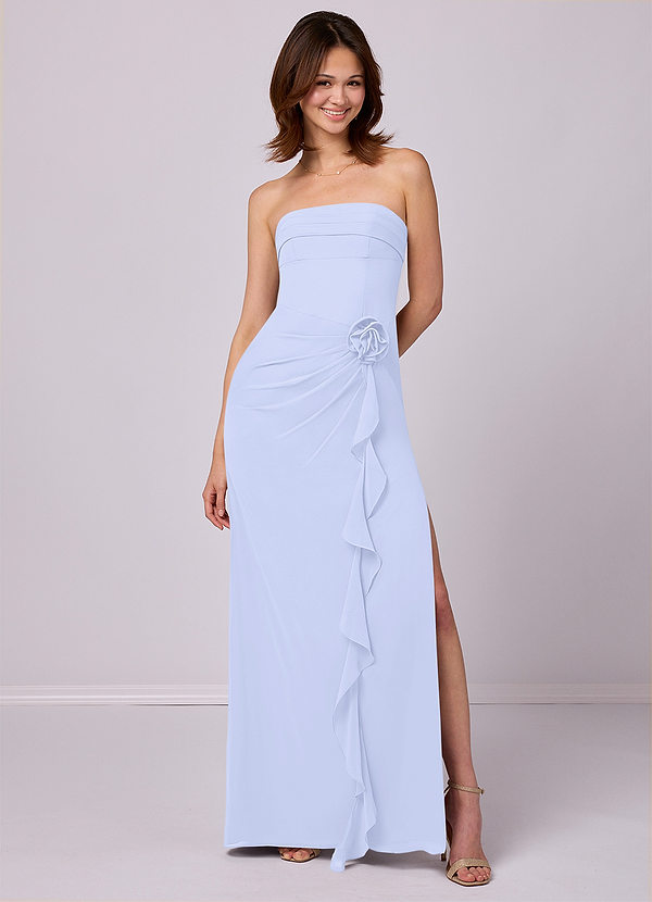 Barbie ♥ Azazie Bruidsmeisjes Jurken Converteerbaar Jurk van Chiffon met Kolom Strapless Lavendel image1