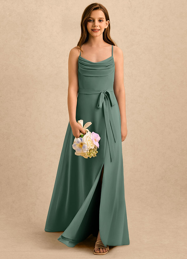 Azazie Jasslyn Girls Formal Sukienki dla dziewczynek sypiących kwiaty  image1
