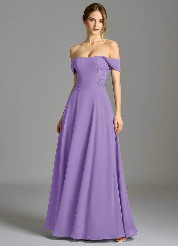 Azazie Oasis Bridesmaid Dresses Tahiti A-Line with Pockets Chiffon Dress image1
