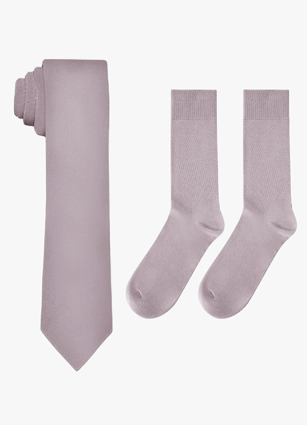 front Matching Skinny Tie & Socks Set