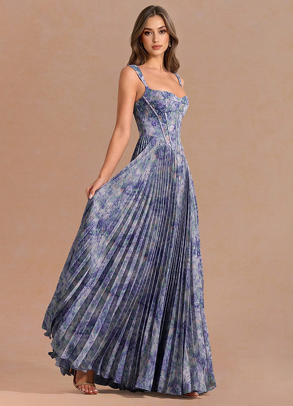 Nephele Lilac Floral Maxi Dress image1
