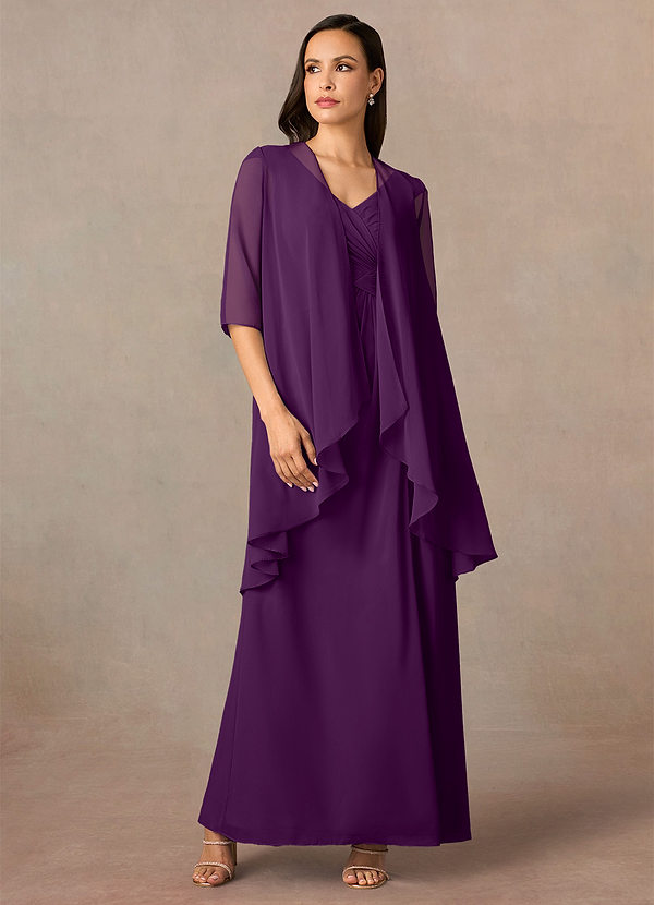 front Azazie Bijpassende Kleur Olivia Chiffon Omslagdoek