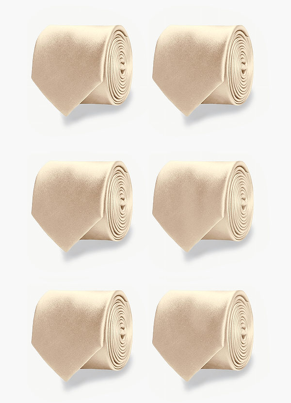 front Matte Satin Matching Groomsmen Tie Set – 6 Pieces