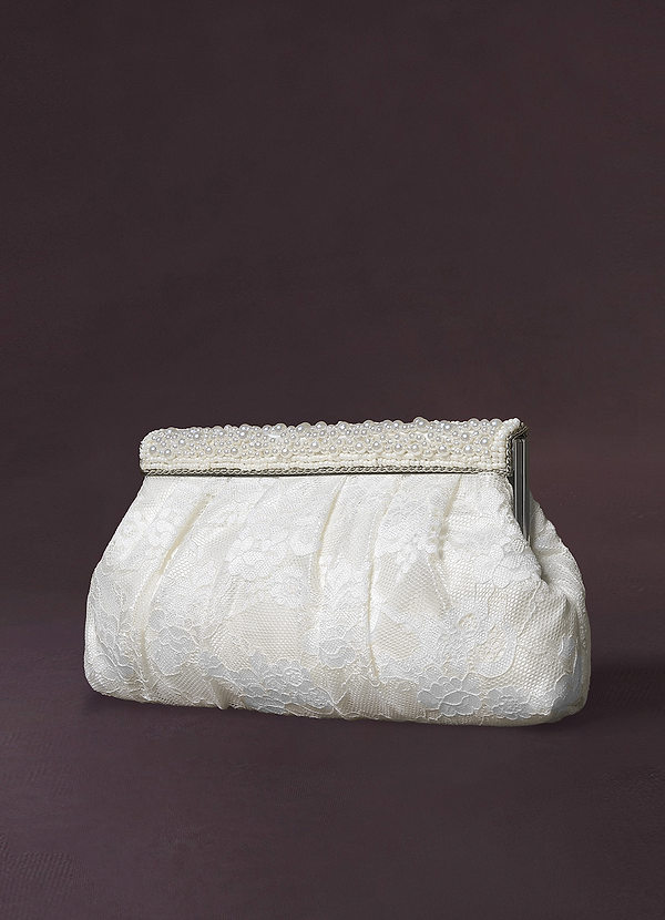 back Pearl Lace Clutch Bag
