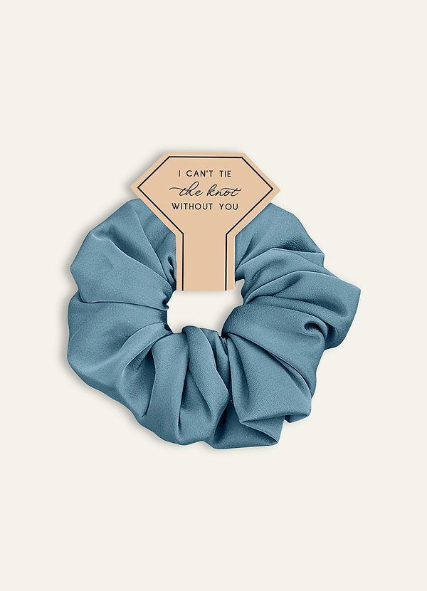 front Matchande färg Brudtärna Stretch Satin Over Size Scrunchie Set