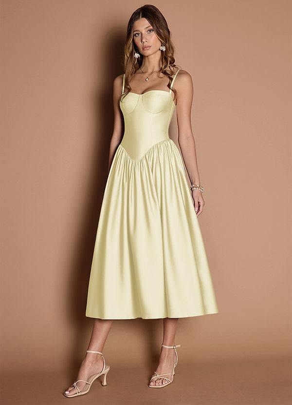 Midi jurk Ottilie Citroensorbet image1