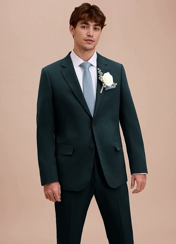 front Ethan Navy Blue Refined Weave Suit Jacket