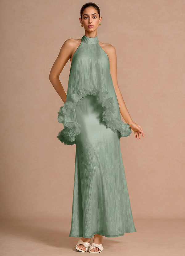 Velmira Light Green Maxi Dress image1